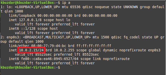 System IP address